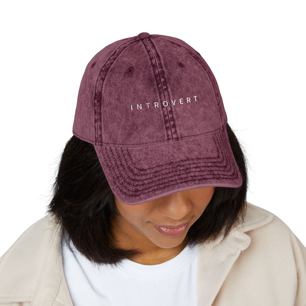 "Introvert" Vintage Cap
