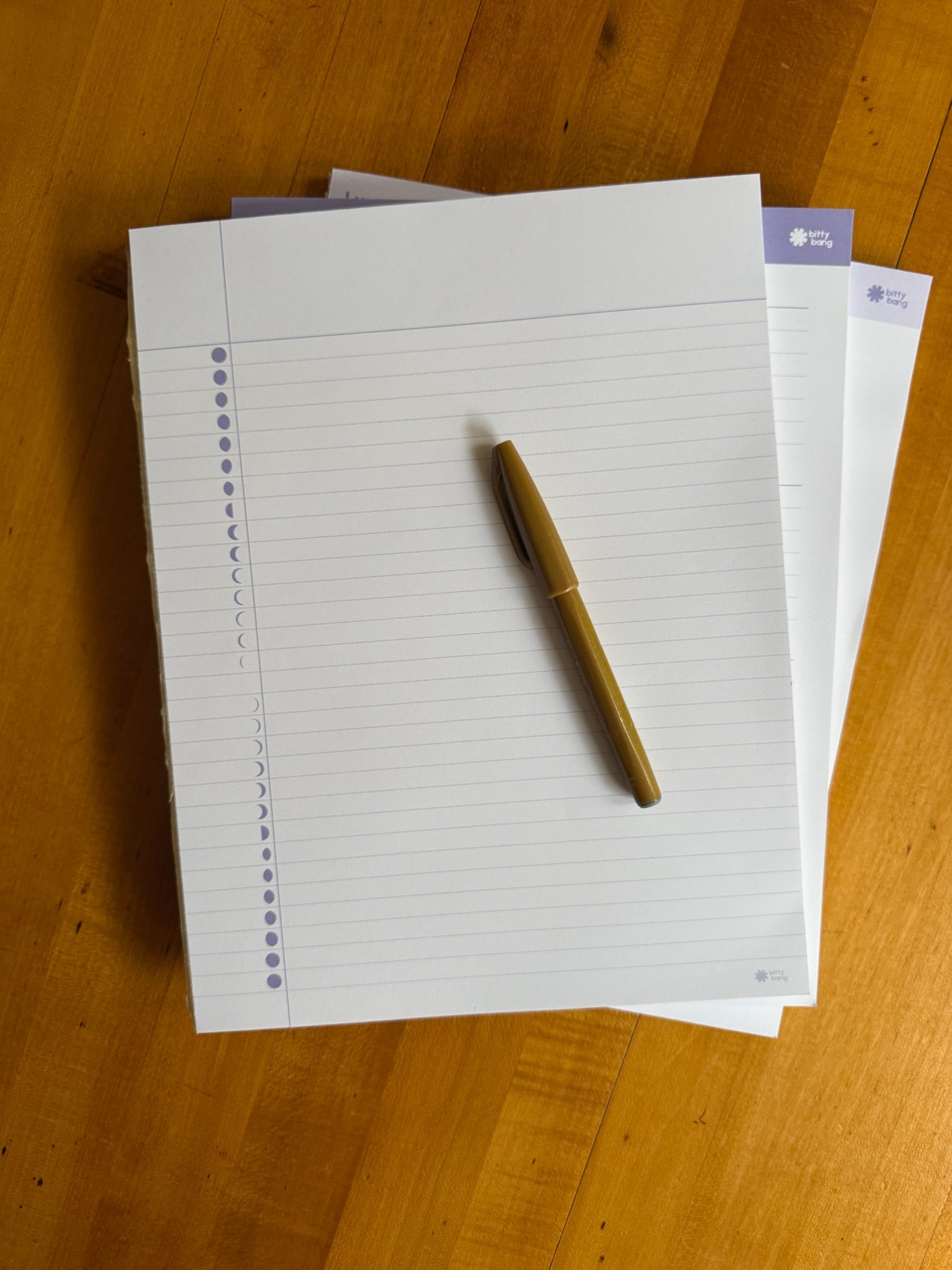 Moon Phase College-Ruled Notepad