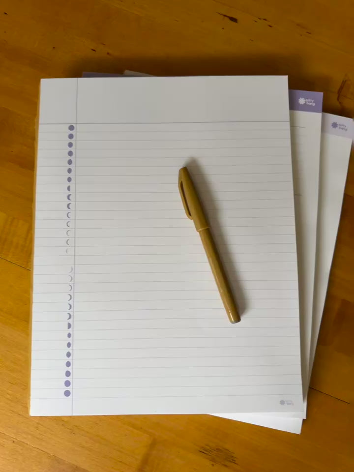 Moon Phase College-Ruled Notepad